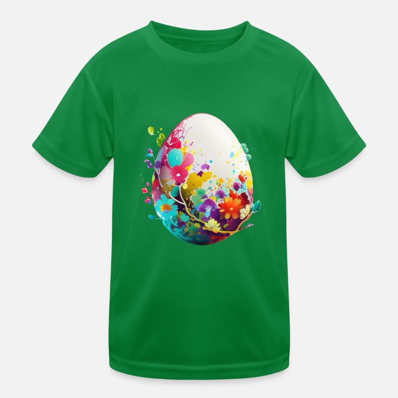 Colorful Easter egg and spring decoration Kids Functional T-Shirt