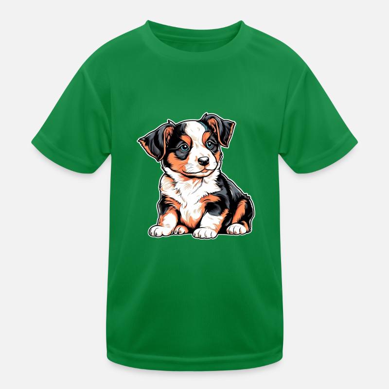 Chiot mignon T-shirt sport Enfant