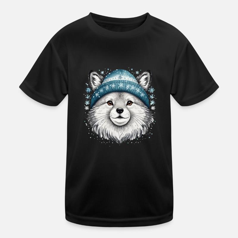 Ein Haustier in einem winterlichen Klima. Kinder Funktions-T-Shirt