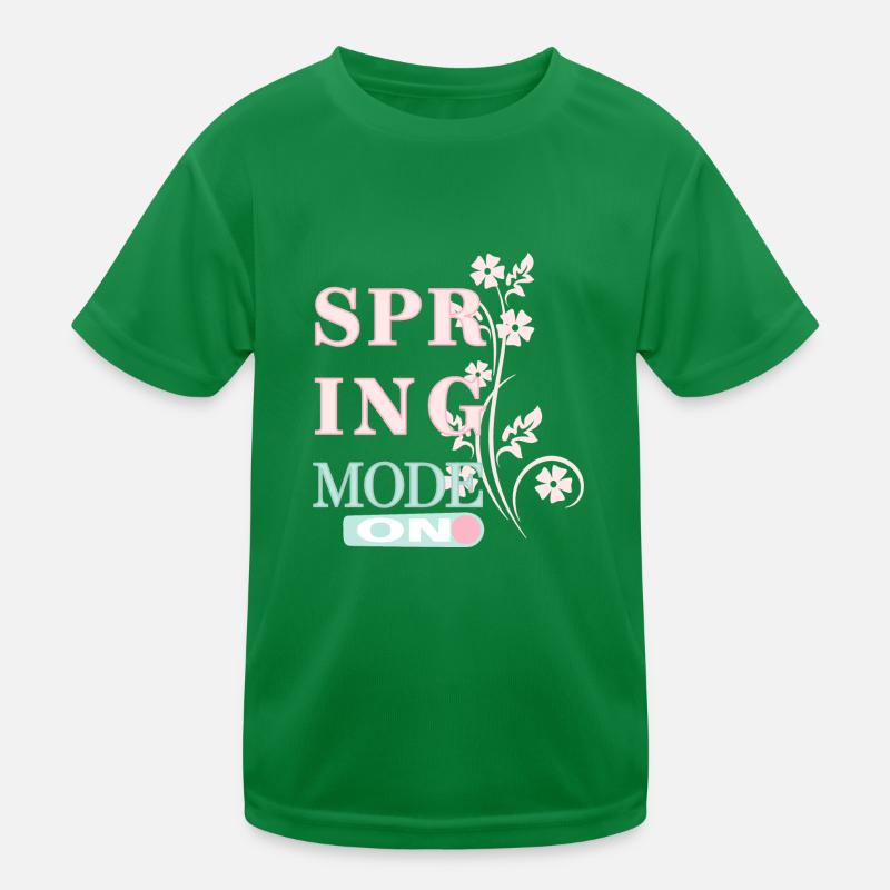 Spring Mode - Spring is here! Kids Functional T-Shirt