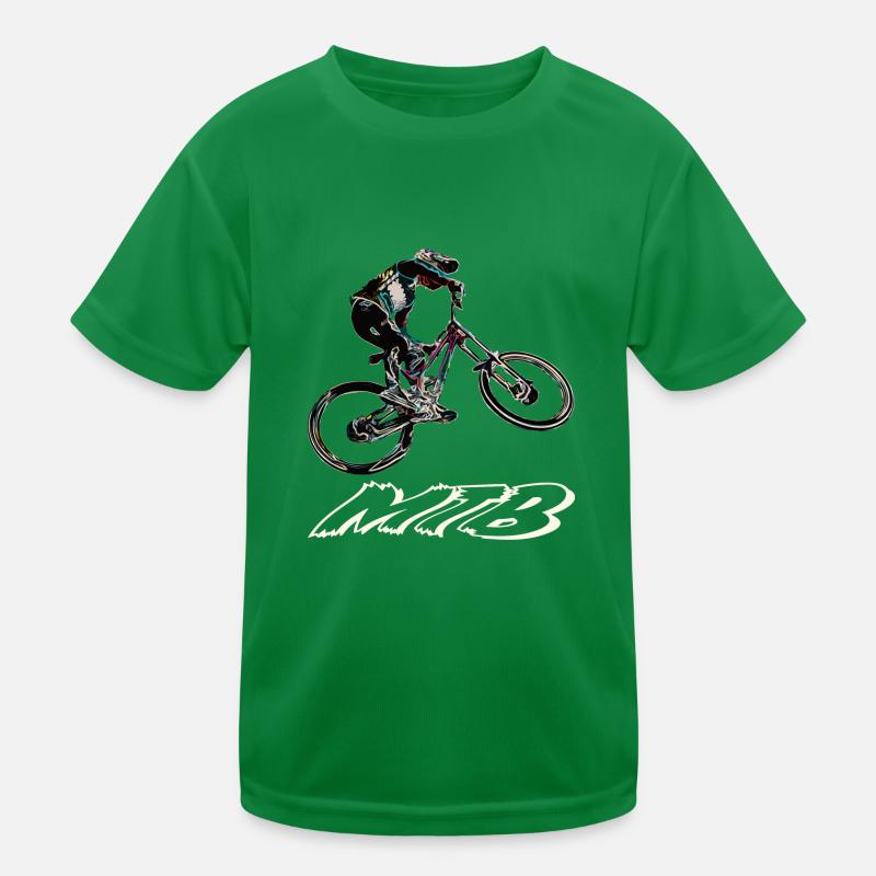 Downhill-Mountainbiken Kinder Funktions-T-Shirt