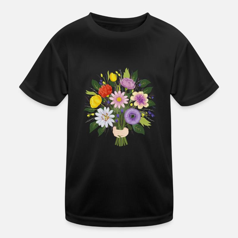 Bouquet de fleurs de jardin T-shirt sport Enfant