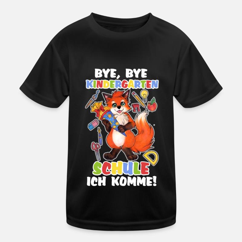 Niedlicher Schulkind Fuchs Schule Einschulung Kinder Funktions-T-Shirt