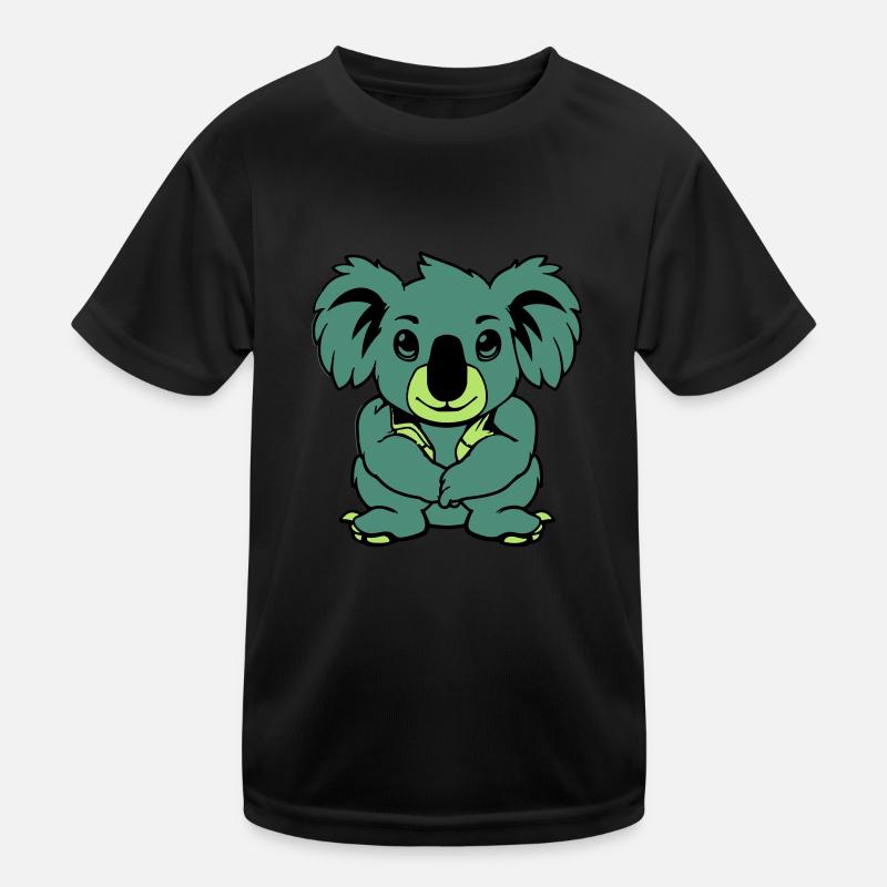 koalabär comic tier - Kinder Funktions-T-Shirt - Schwarz