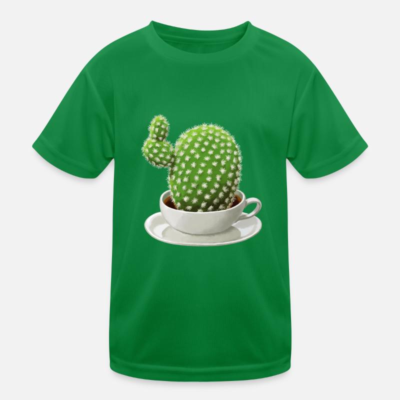 Coffee Cactus Kids Functional T-Shirt