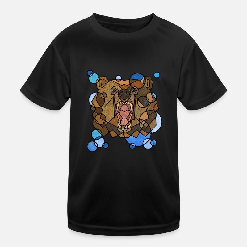 Bear Geometry Kids Functional T-Shirt
