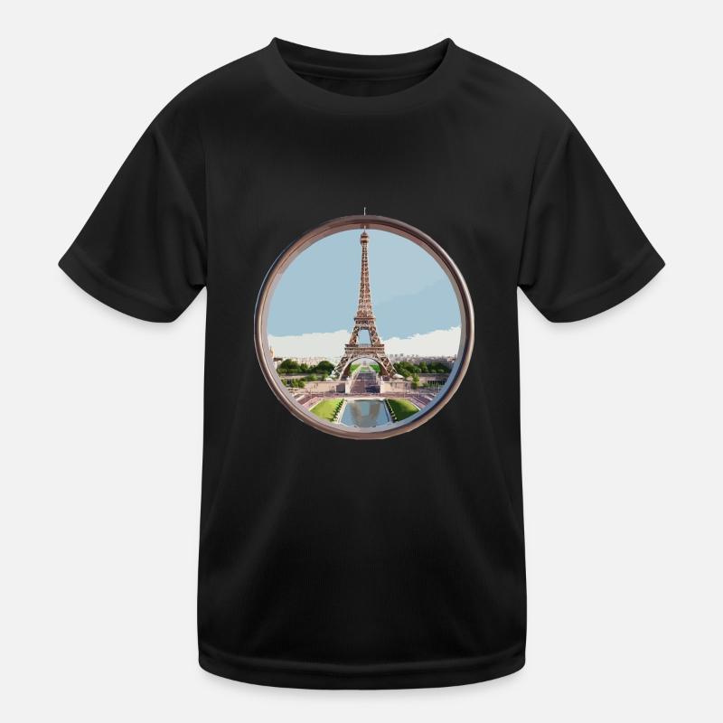 Eiffel Tower Kids Functional T-Shirt