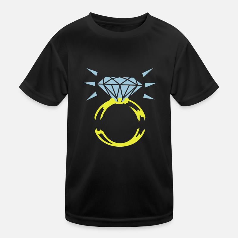 Diamantring / diamond ring (2c) Kinder Funktions-T-Shirt