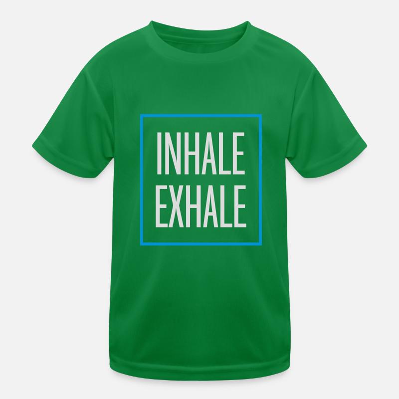 inhale exhale yoga quote Kids Functional T-Shirt