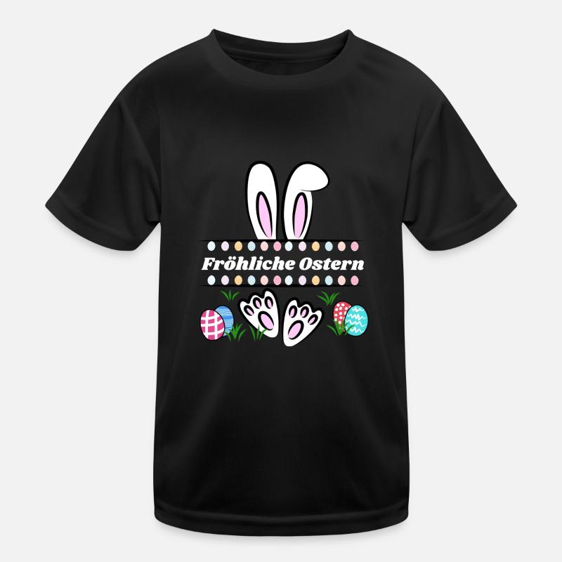 Fröhliche Ostern Kinder Funktions-T-Shirt