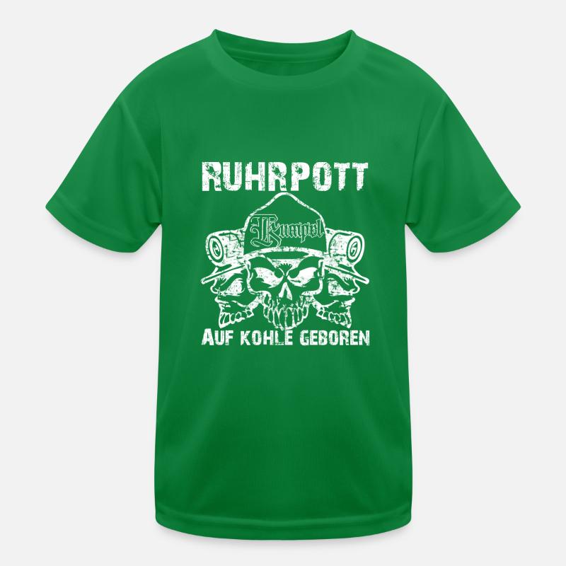Ruhrpott 3 Skull Bergmann Kinder Funktions-T-Shirt