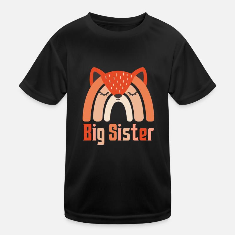 Grosse Schwester Fuchs Regenbogen Kinder Funktions-T-Shirt