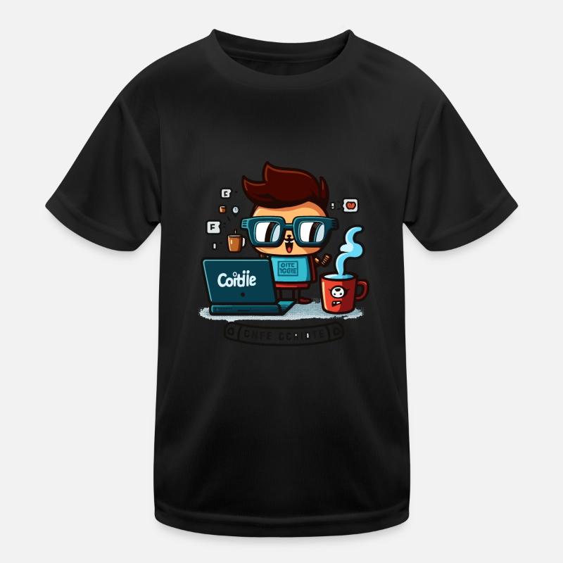 Fuel Your Coding with Caffeine! Kids Functional T-Shirt