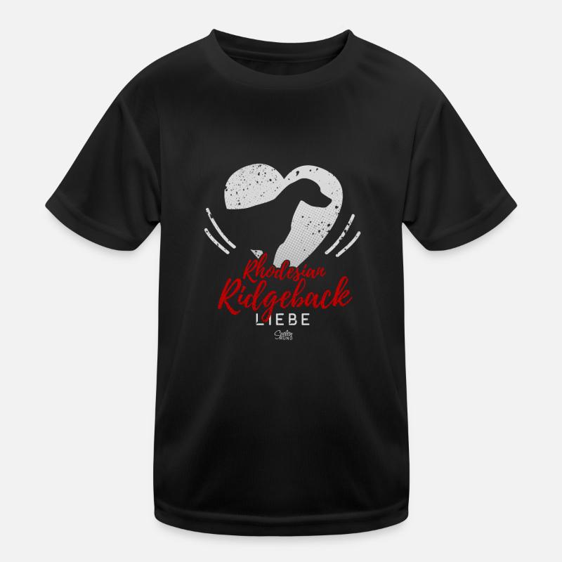 Rhodesian Ridgeback Liebe mit Herz Kinder Funktions-T-Shirt