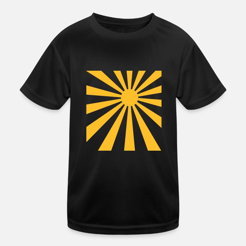 Sun irradia diseño rectangular Camiseta funcional para niños