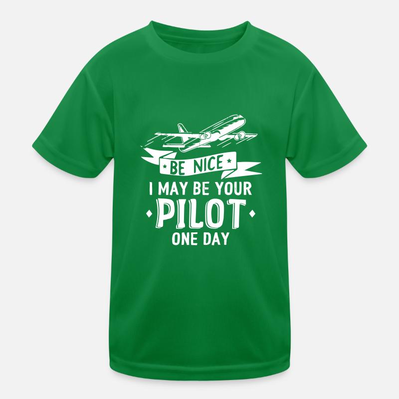 Vintage Pilot Kids Functional T-Shirt