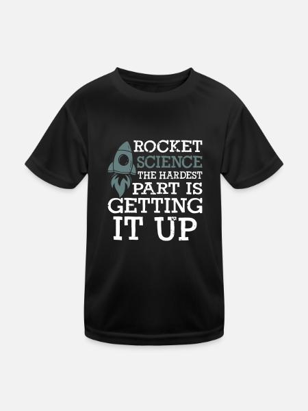 Rocket Science - Kinder Funktions-T-Shirt - Schwarz - Vorne