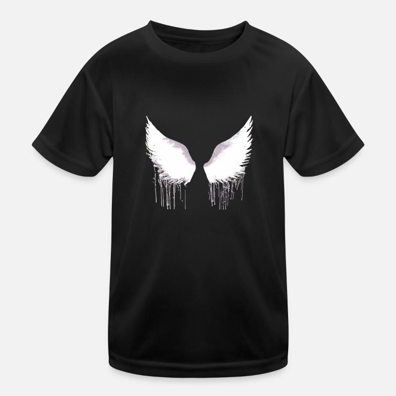 Wings,angelwings, angel wings,white, graffiti Kids Functional T-Shirt