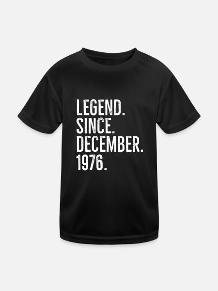 Légende depuis décembre 1976 - T-shirt sport Enfant - noir - Devant