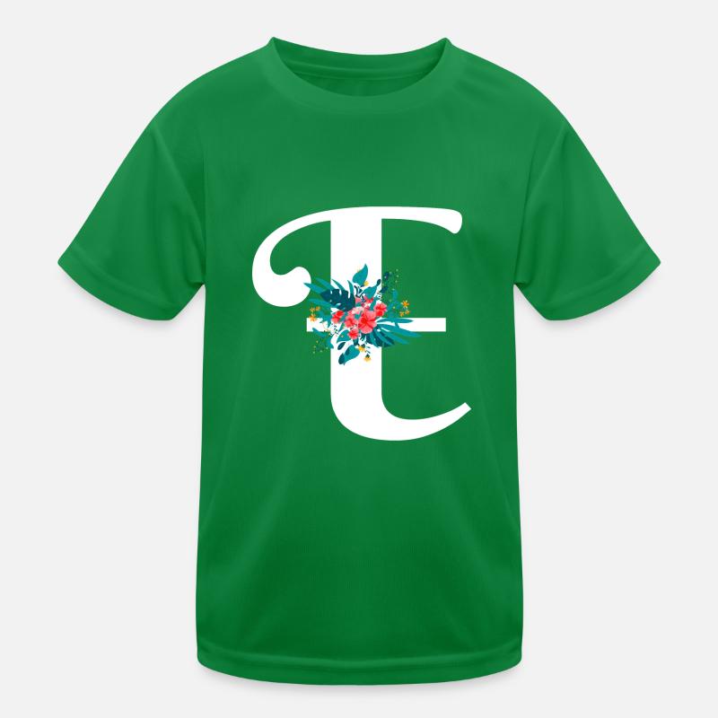 lettre E fleuris T-shirt sport Enfant
