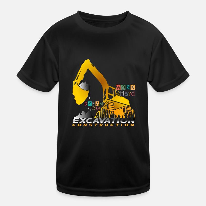 Bagger Work Hard Dream Big Kinder Funktions-T-Shirt