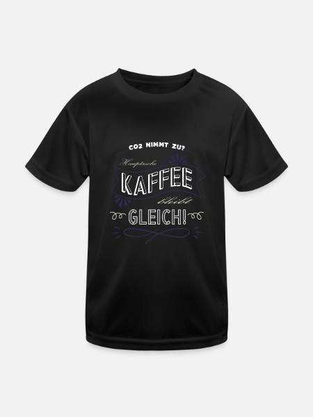 zitat ich liebe kaffee arbeitskollege geschenk - Kinder Funktions-T-Shirt - Schwarz - Vorne