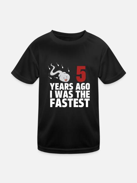5 Years Ago I Was The Fastest - Kids Functional T-Shirt - black - Front