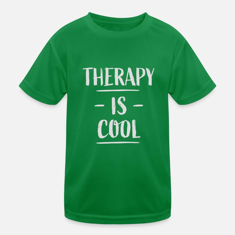therapy is cool Zitat Kinder Funktions-T-Shirt