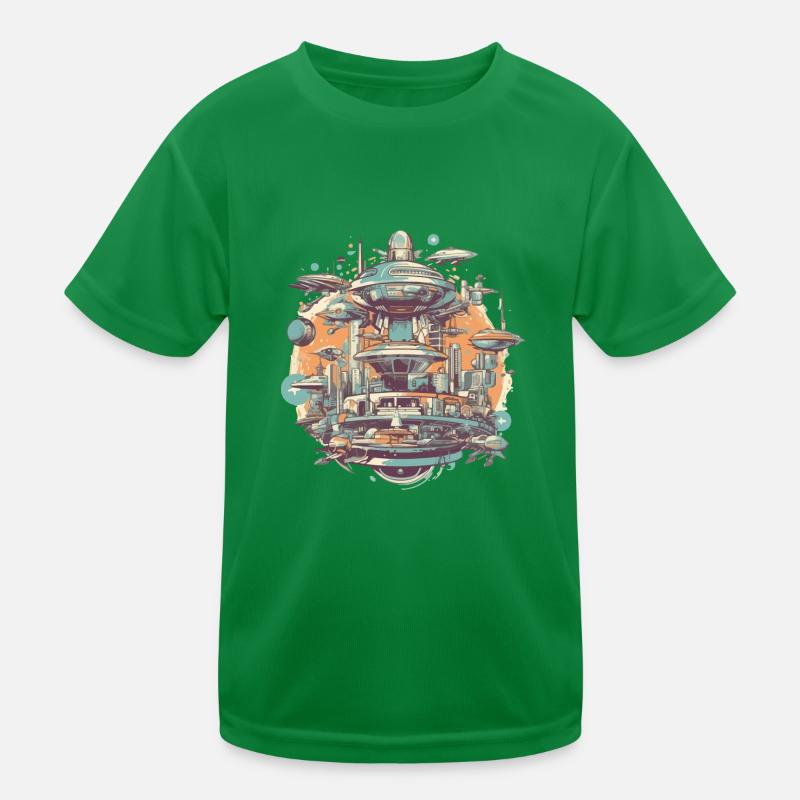 Futuristisk by Funktionsshirt til børn