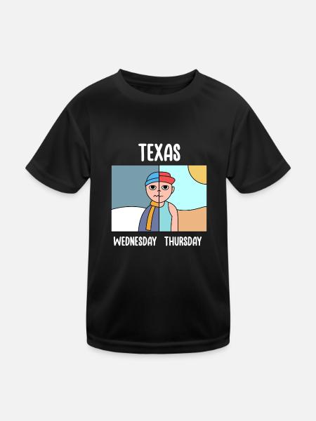 Das texanische Wetter Ändert das Design für stolze - Kinder Funktions-T-Shirt - Schwarz - Vorne