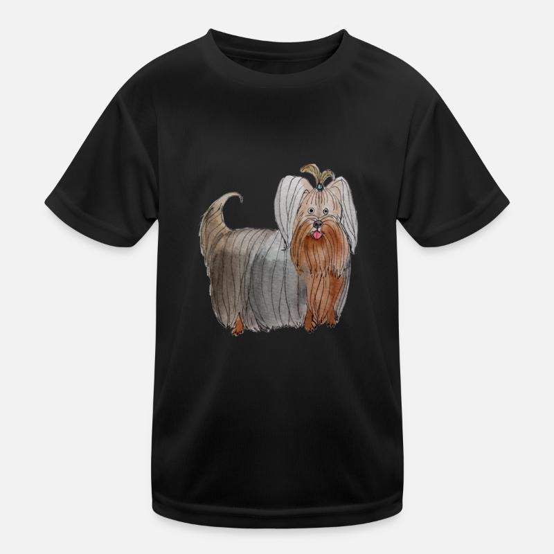 Yorkshire Terrier Kinder Funktions-T-Shirt