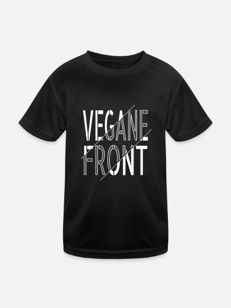 lieben zitat biologisch gesundheit veganer spaß - Kinder Funktions-T-Shirt - Schwarz - Vorne
