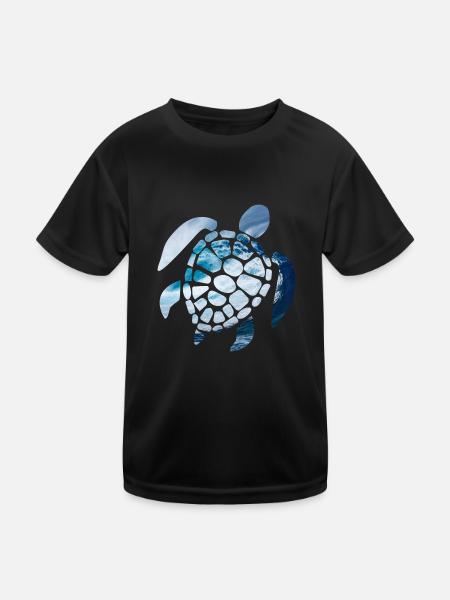 sea turtle - Kids Functional T-Shirt - black - Front