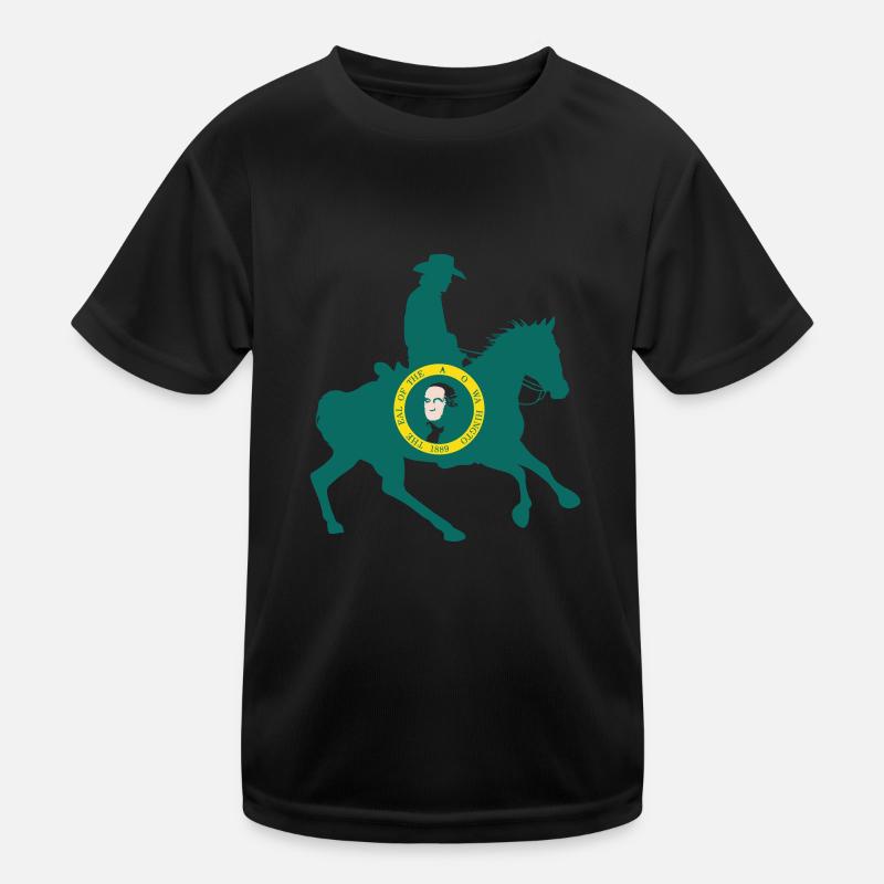 Drapeau de l’État de Washington Cowboy T-shirt sport Enfant