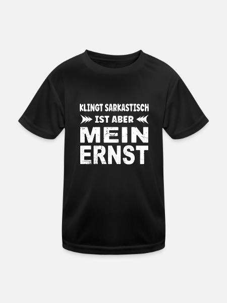 Sounds sarcastic, but I'm serious - Kids Functional T-Shirt - black - Front