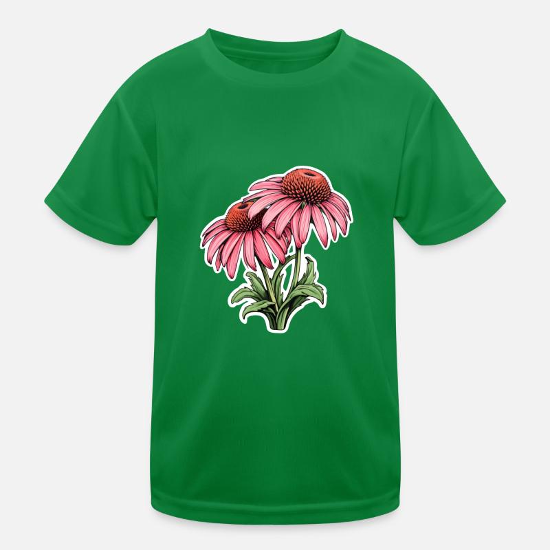 Échinacée 2 Fleurs T-shirt sport Enfant