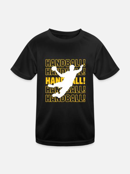 Handball Handball Handball - Kinder Funktions-T-Shirt - Schwarz - Vorne