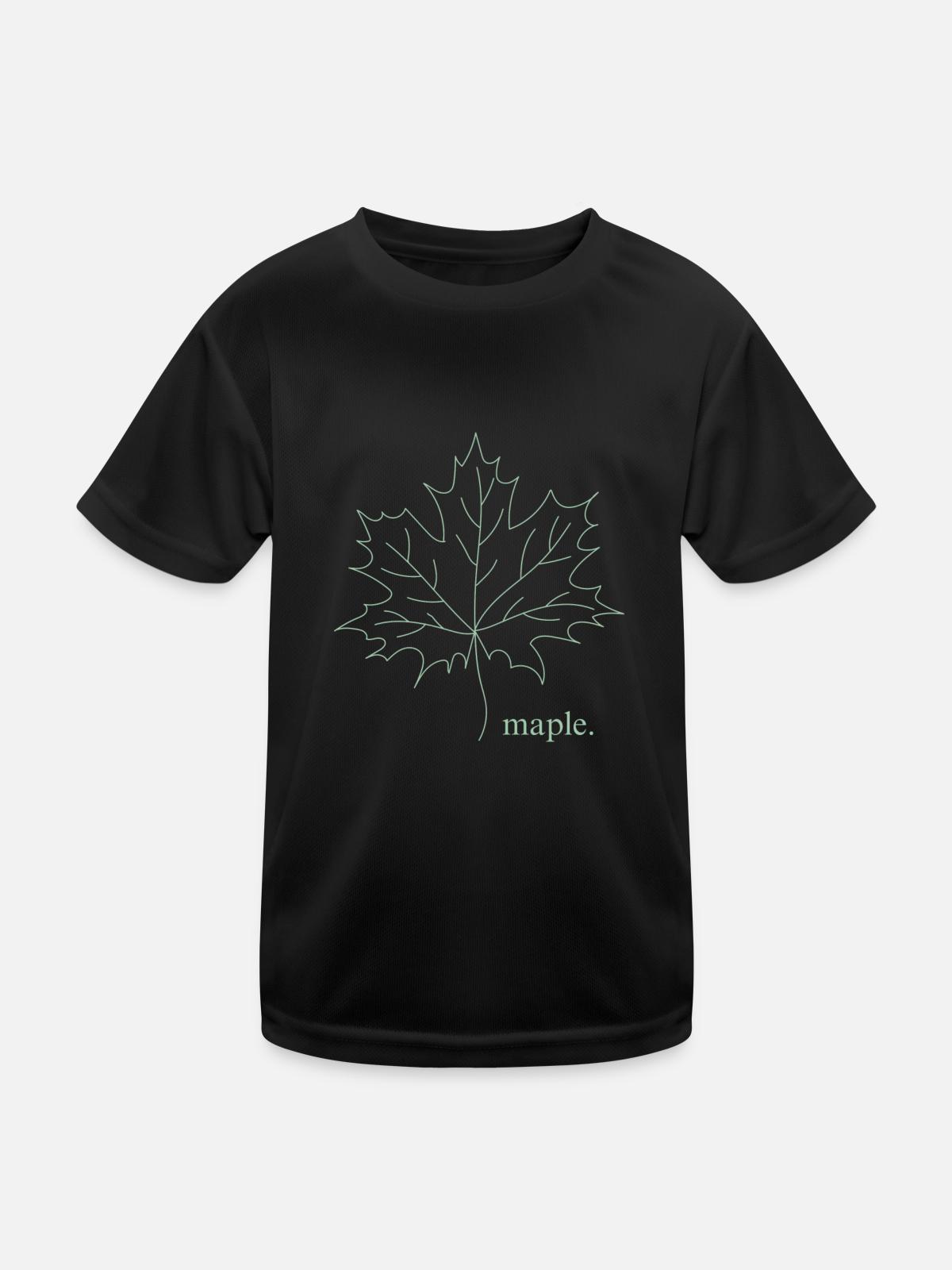 Maple. - Kids Functional T-Shirt - black - Front