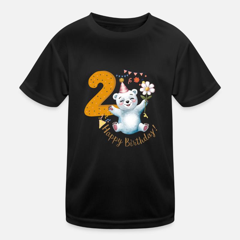 Kind Eisbär 2 Jahre 2. Geburtstag Kinder Funktions-T-Shirt