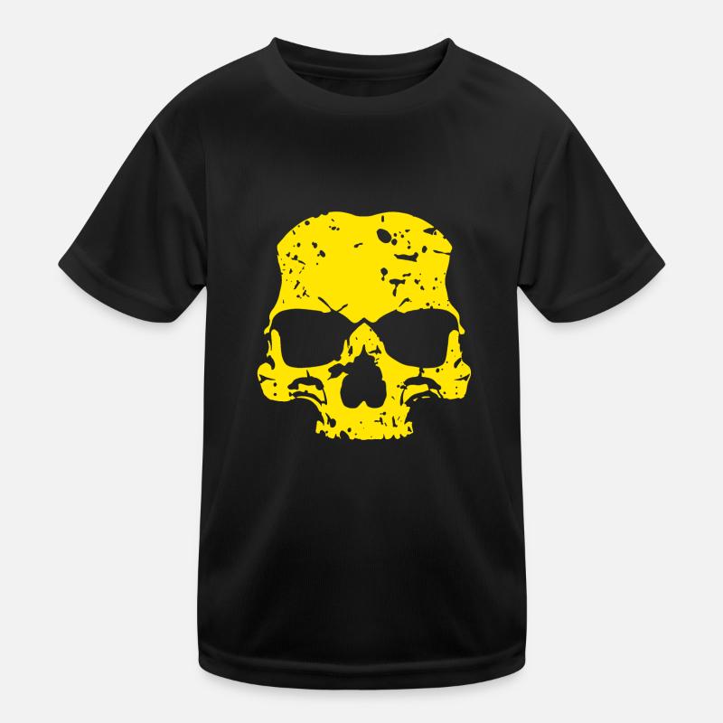 Crâne jaune T-shirt sport Enfant