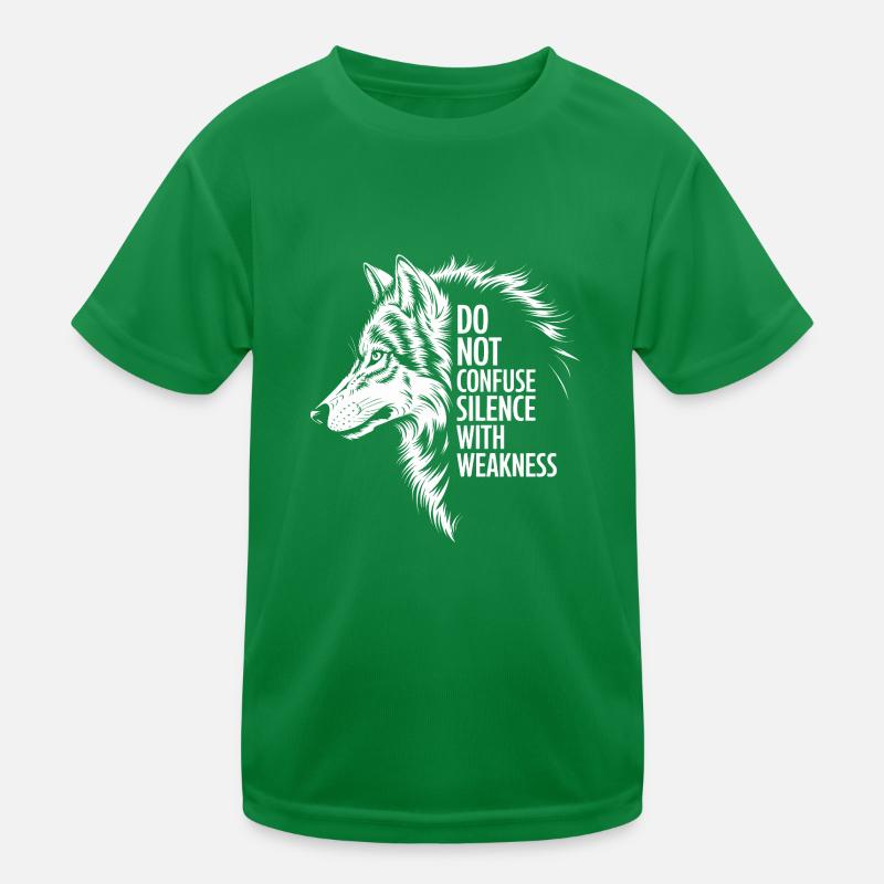 Wolf Silence Stärke Kinder Funktions-T-Shirt