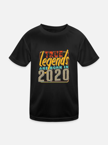 True legends are born in 2020 Vintage Anniversary - Kids Functional T-Shirt - black