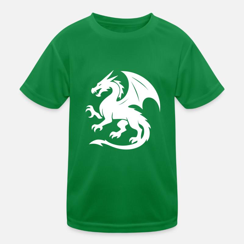 Dragon (blanc) T-shirt sport Enfant
