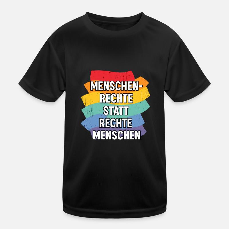 Menschenrechte statt rechte Menschen Kinder Funktions-T-Shirt