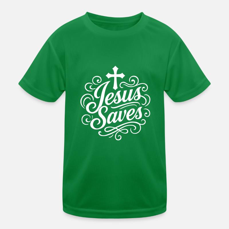 Jesus saves Kids Functional T-Shirt