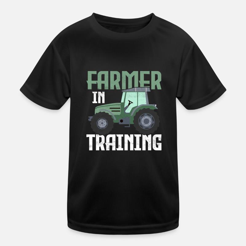 Agriculteur en formation Élevage Élevage Bovins de ferme T-shirt sport Enfant