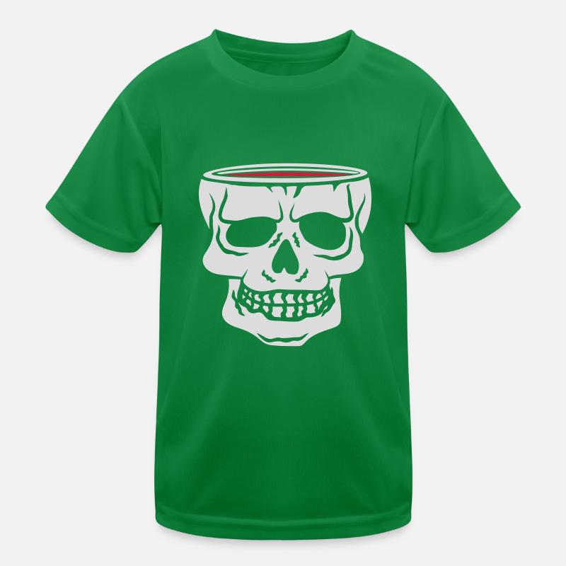 Boire Cup Skull Horror T-shirt sport Enfant
