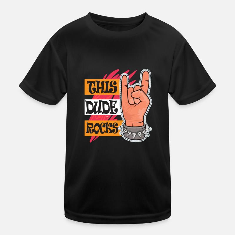 This Dude Rocks Kinder Funktions-T-Shirt