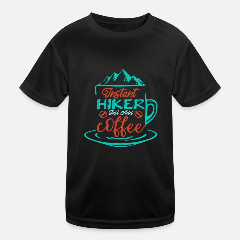 INSTANT HIKER KAFFEE Kinder Funktions-T-Shirt