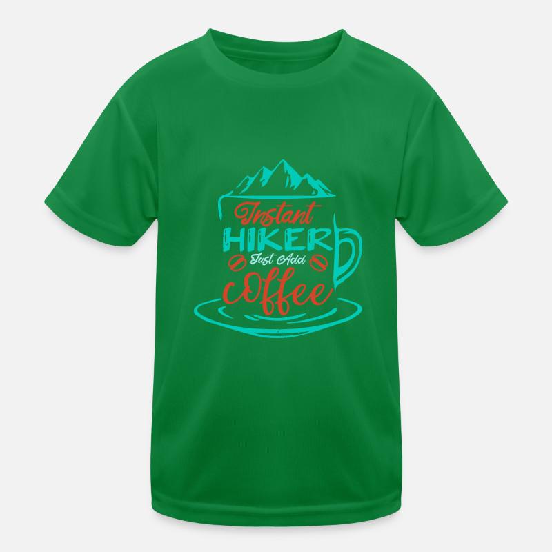 INSTANT HIKER KAFFEE Kinder Funktions-T-Shirt